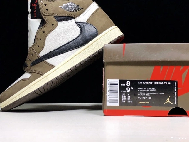 One Kick 1 'Mocha' Air High OG Retro Scott Jordan x Travis - CD4487 100 0726